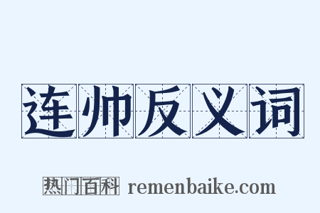 连帅反义词是什么意思的图片